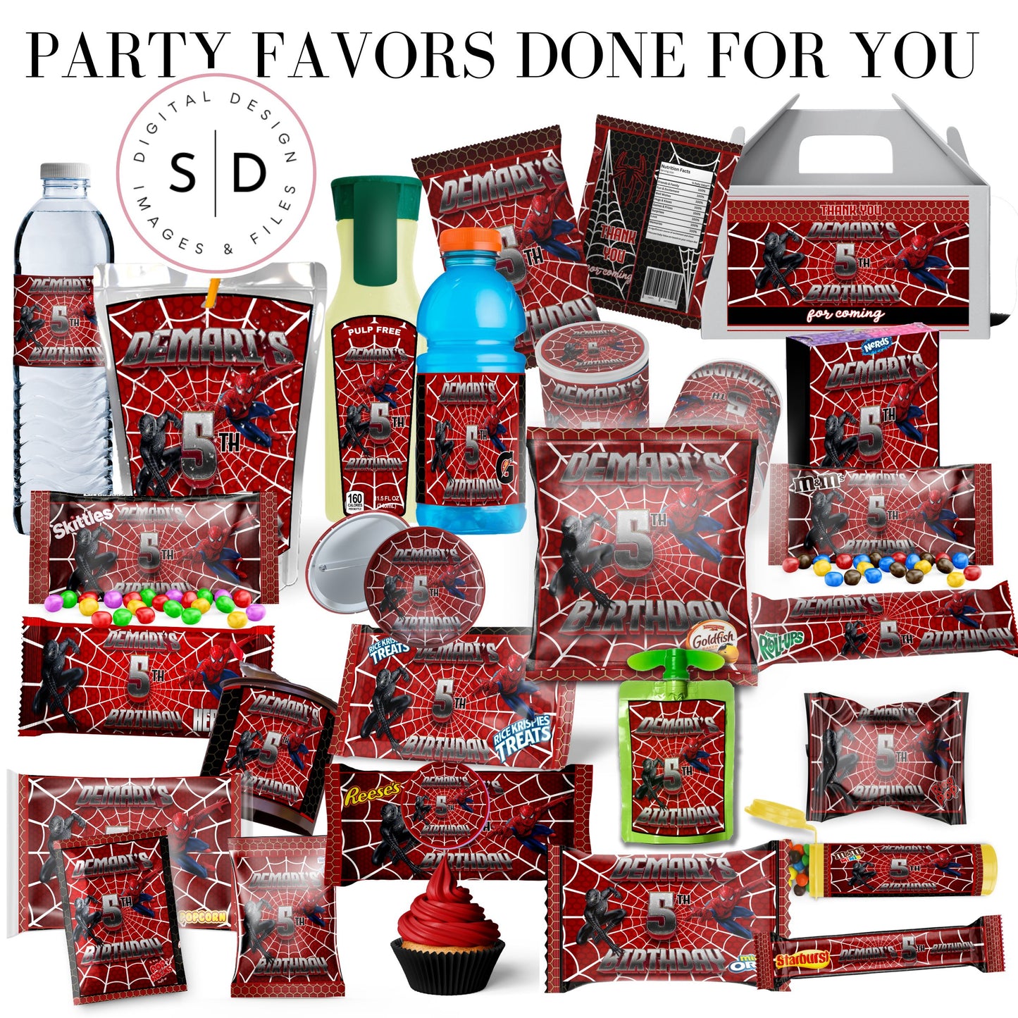 Spiderman Vs Venom Party Favors DFY