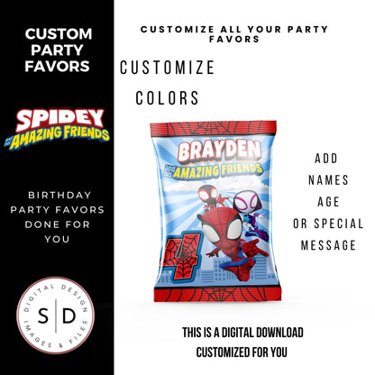 Spidey & Friends Birthday Party Favors DFY