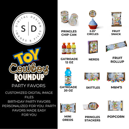 Toy Cowboy Roundup Digital Party Favor DFY