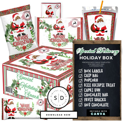 Special Delivery Christmas Eve Gift Box Labels