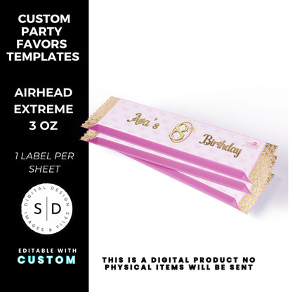 Pink Bow Party Printable Favor Designs DFY
