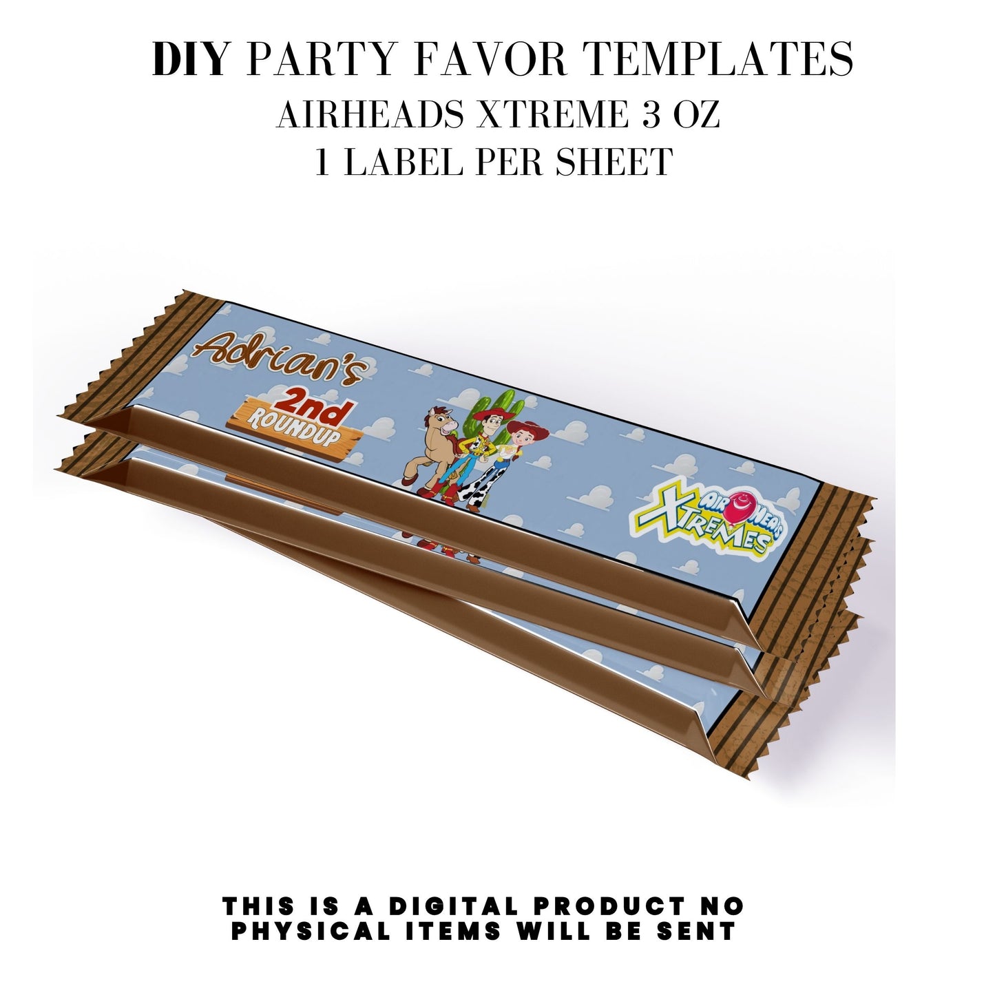 Toy Cowboy Roundup Digital Party Favor DFY