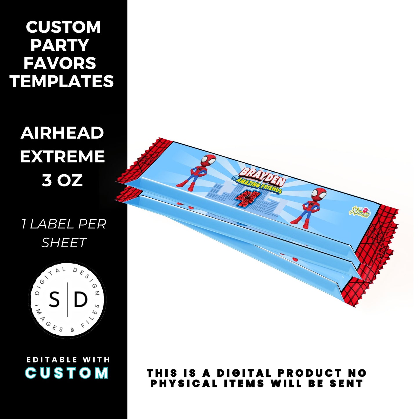 Spidey & Friends Birthday Party Favors DFY