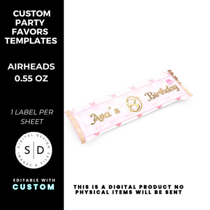 Pink Bow Party Printable Favor Designs DFY