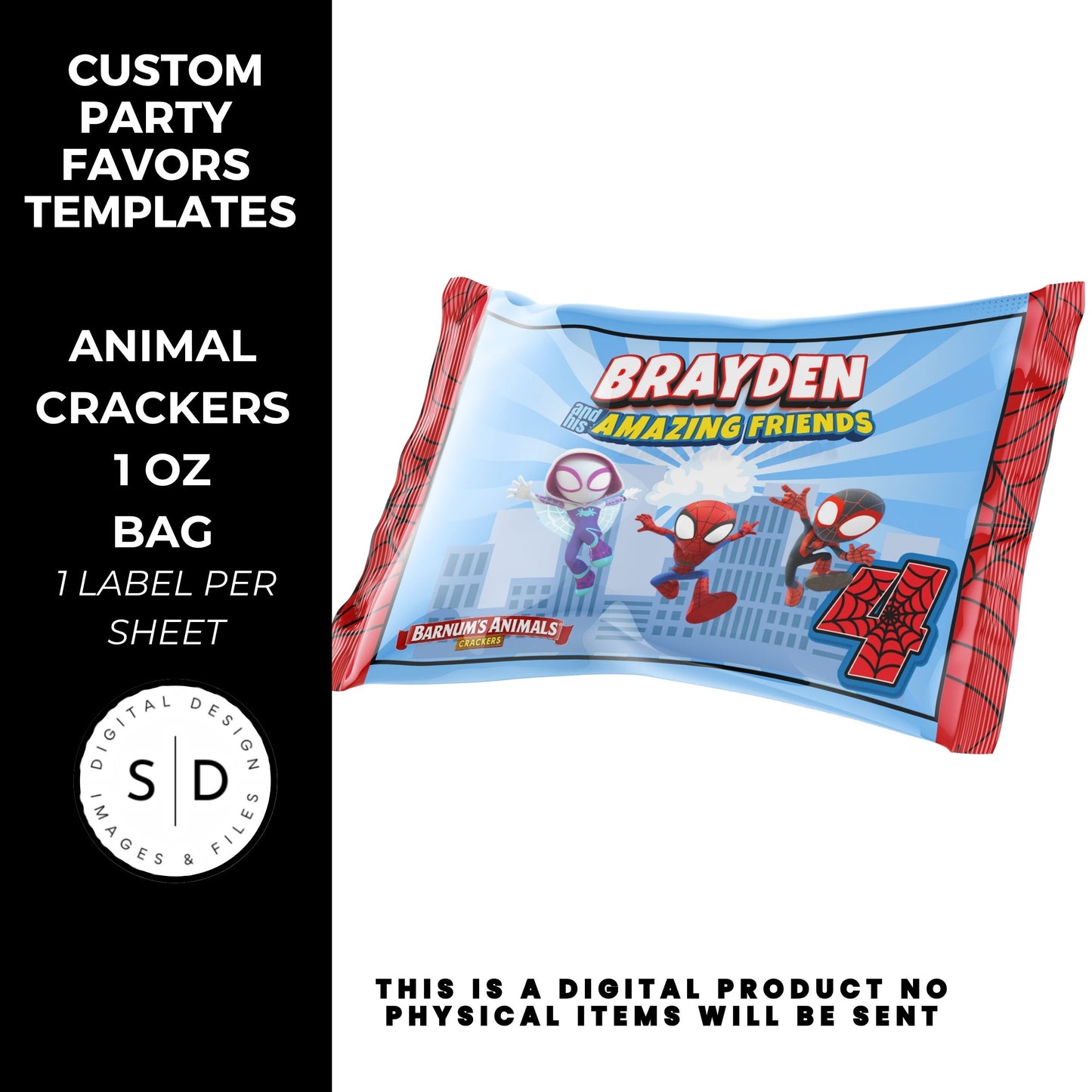 Spidey & Friends Birthday Party Favors DFY