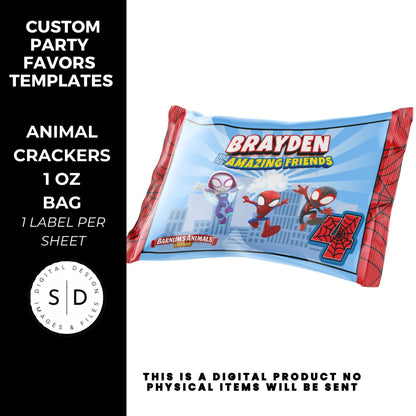Spidey & Friends Birthday Party Favors DFY