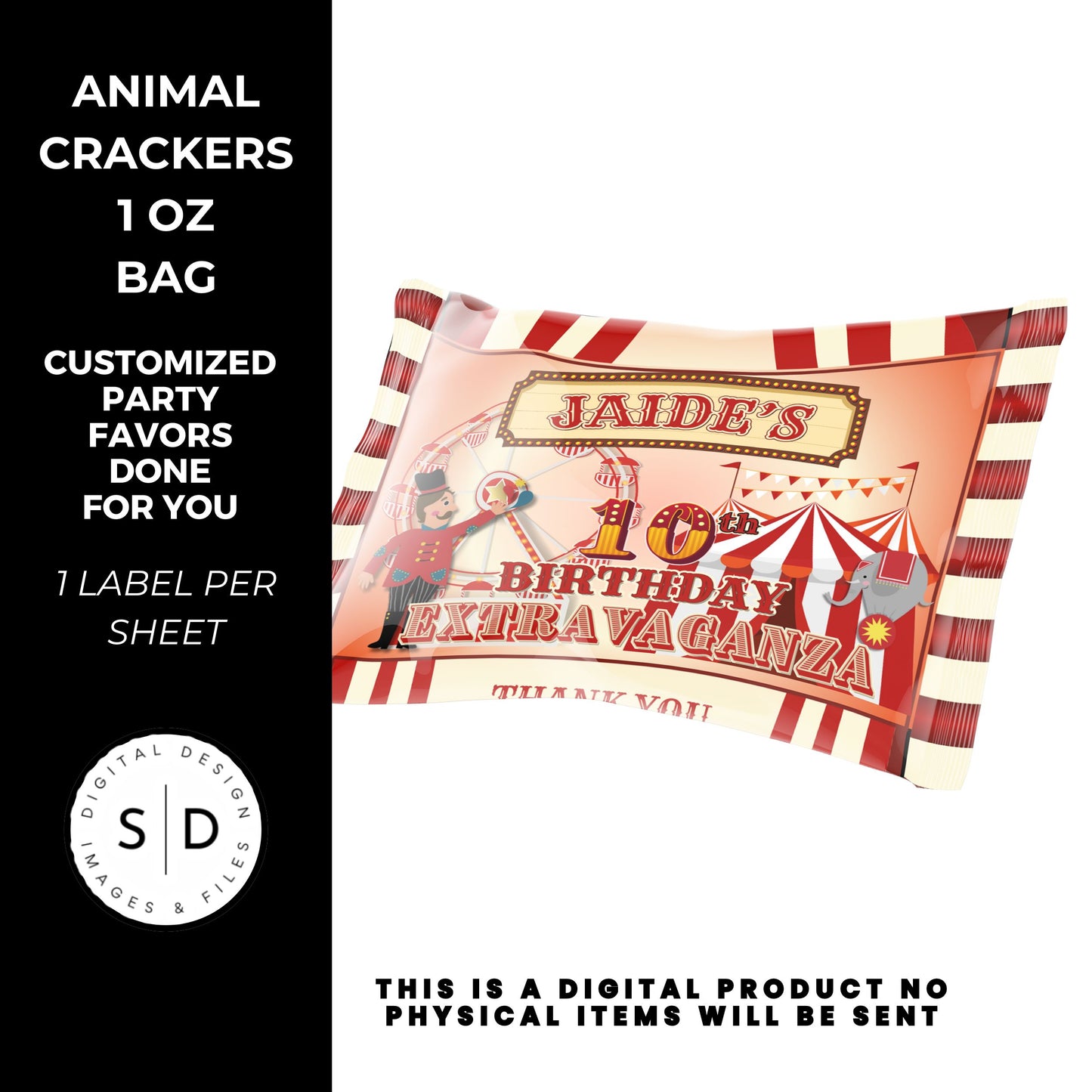 Carnival Extravaganza Birthday Party Favors DFY