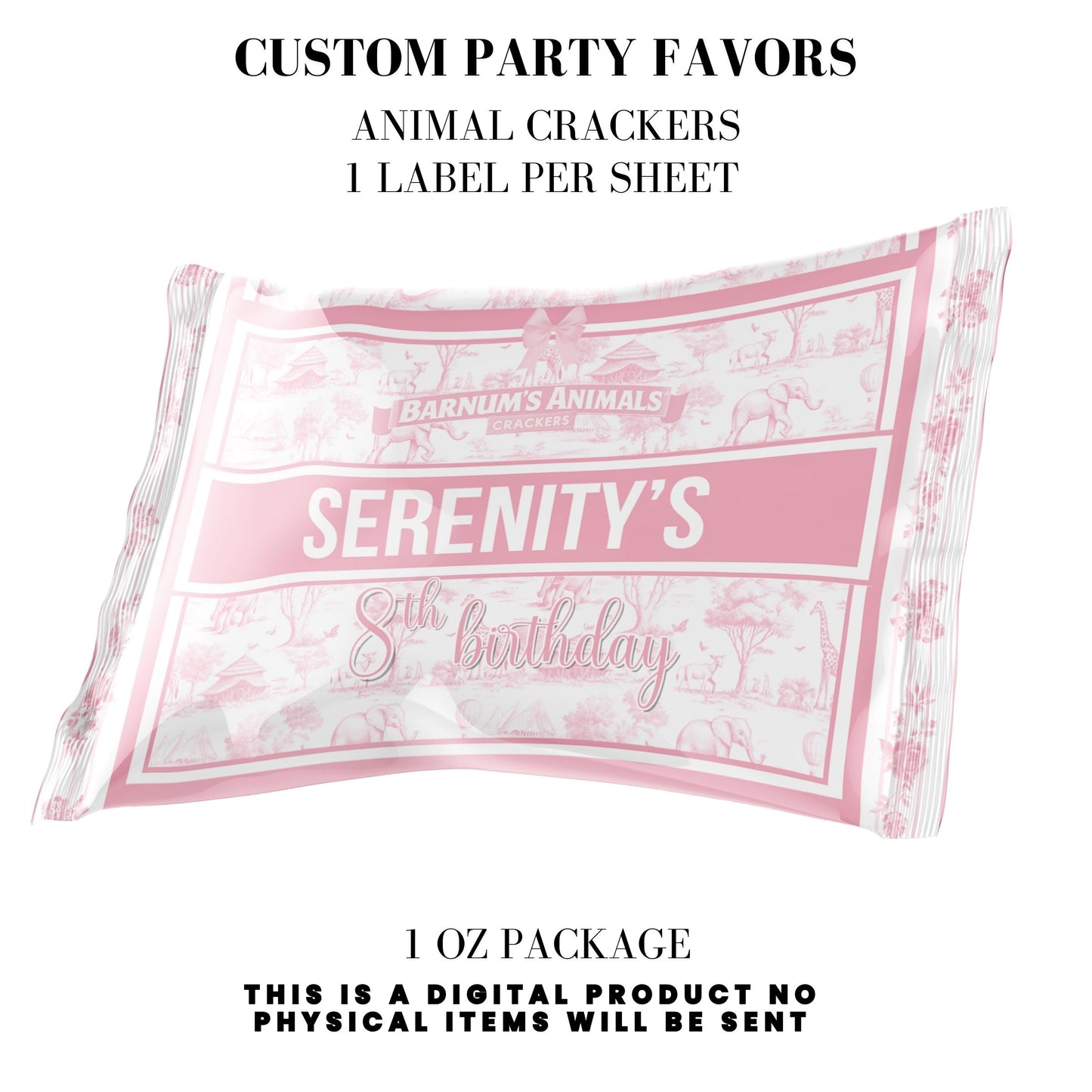 Toile du Jouy Safari Party Printable Favor Designs DFY