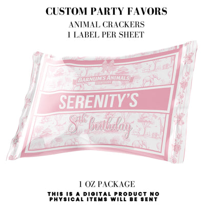 Toile du Jouy Safari Party Printable Favor Designs DFY