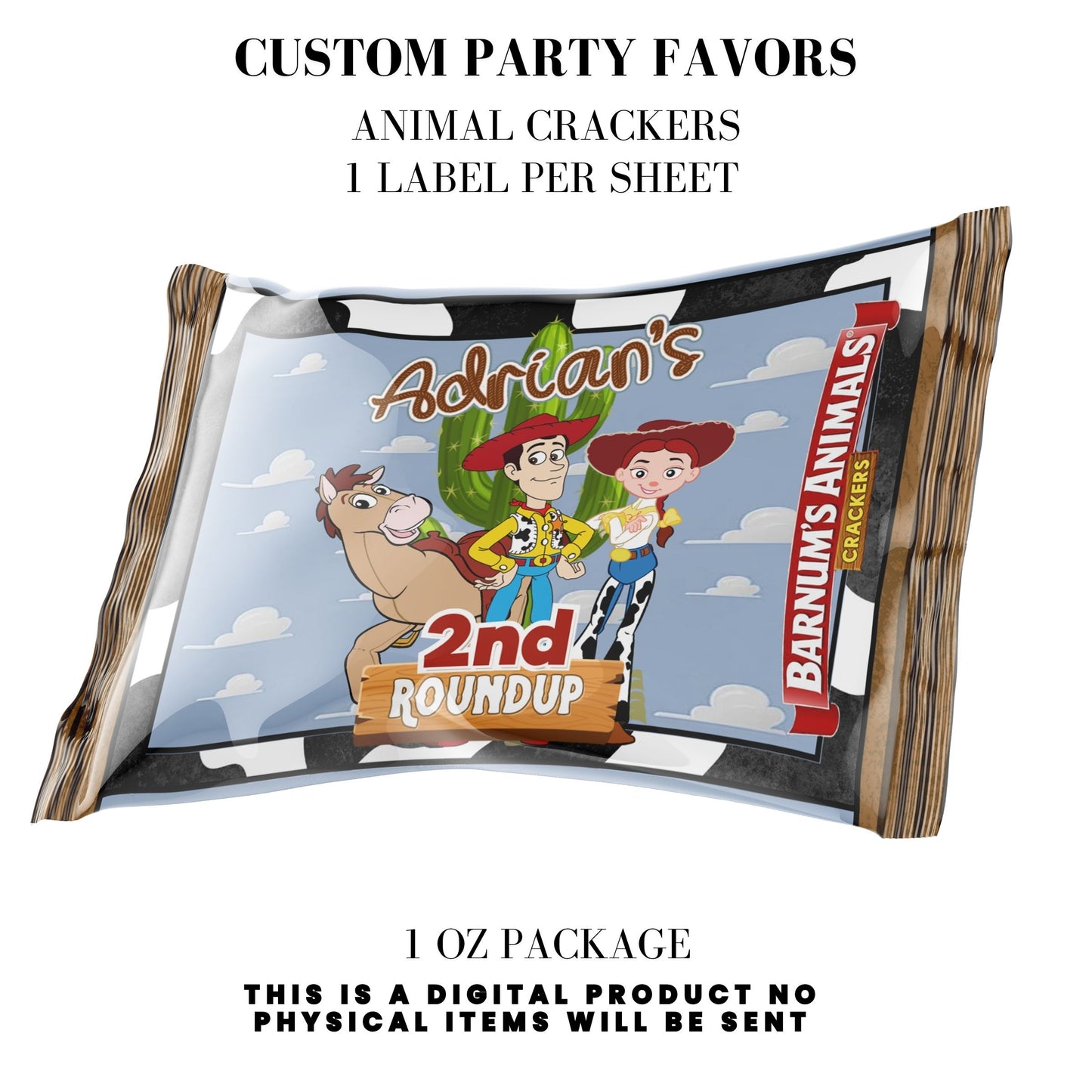 Toy Cowboy Roundup Digital Party Favor DFY