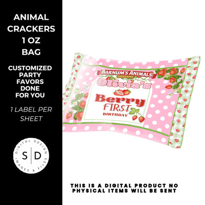 Berry First Strawberry Birthday Party Favors DFY