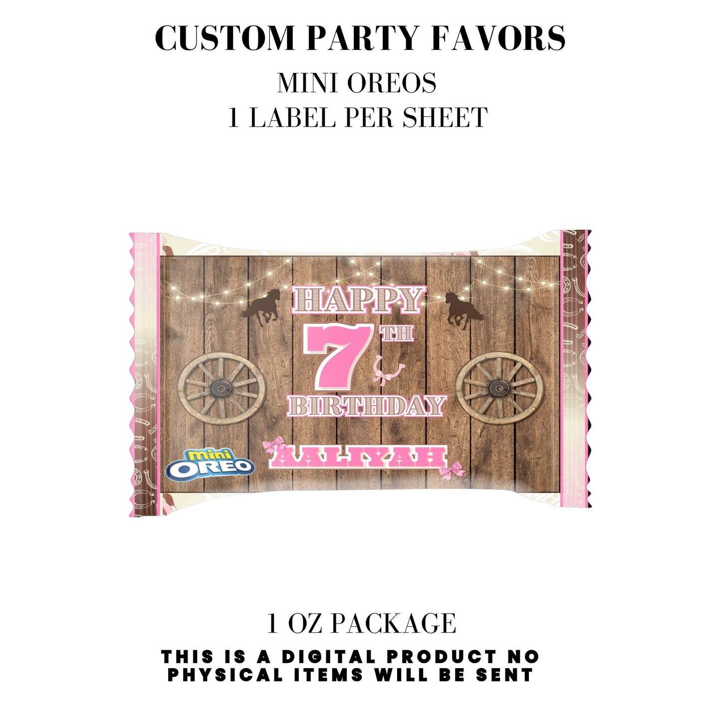 Cowgirl Rodeo Birthday Party Favors DFY