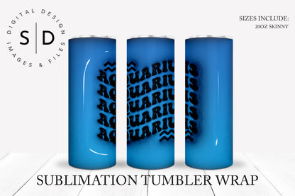 3D Inflated Zodiac Tumbler Wrap Bundle  Tumbler Wrap Designs