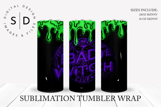 Bad Witch Club 3D Inflated Tumbler Wrap