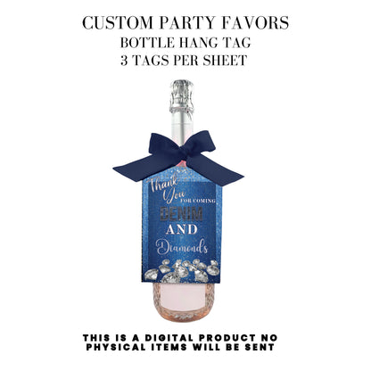 Denim & Diamonds Party Printable Favor Designs DFY