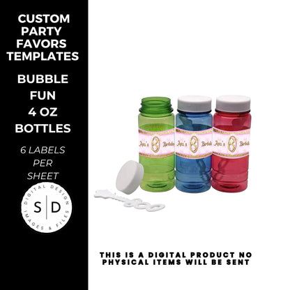 Pink Bow Party Printable Favor Designs DFY