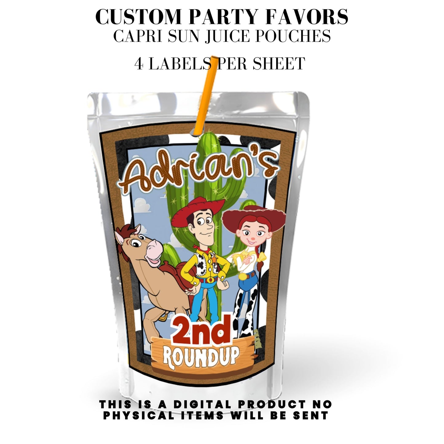 Toy Cowboy Roundup Digital Party Favor DFY