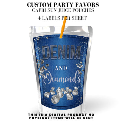 Denim & Diamonds Party Printable Favor Designs DFY