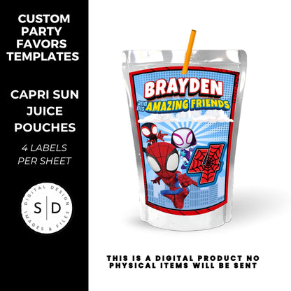 Spidey & Friends Birthday Party Favors DFY