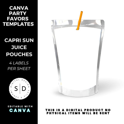 Customizable Canva Template for Capri Sun Juice Pouches