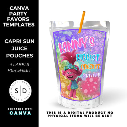 Trolls Craziest Party Favor Templates Bundle