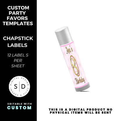 Pink Bow Party Printable Favor Designs DFY