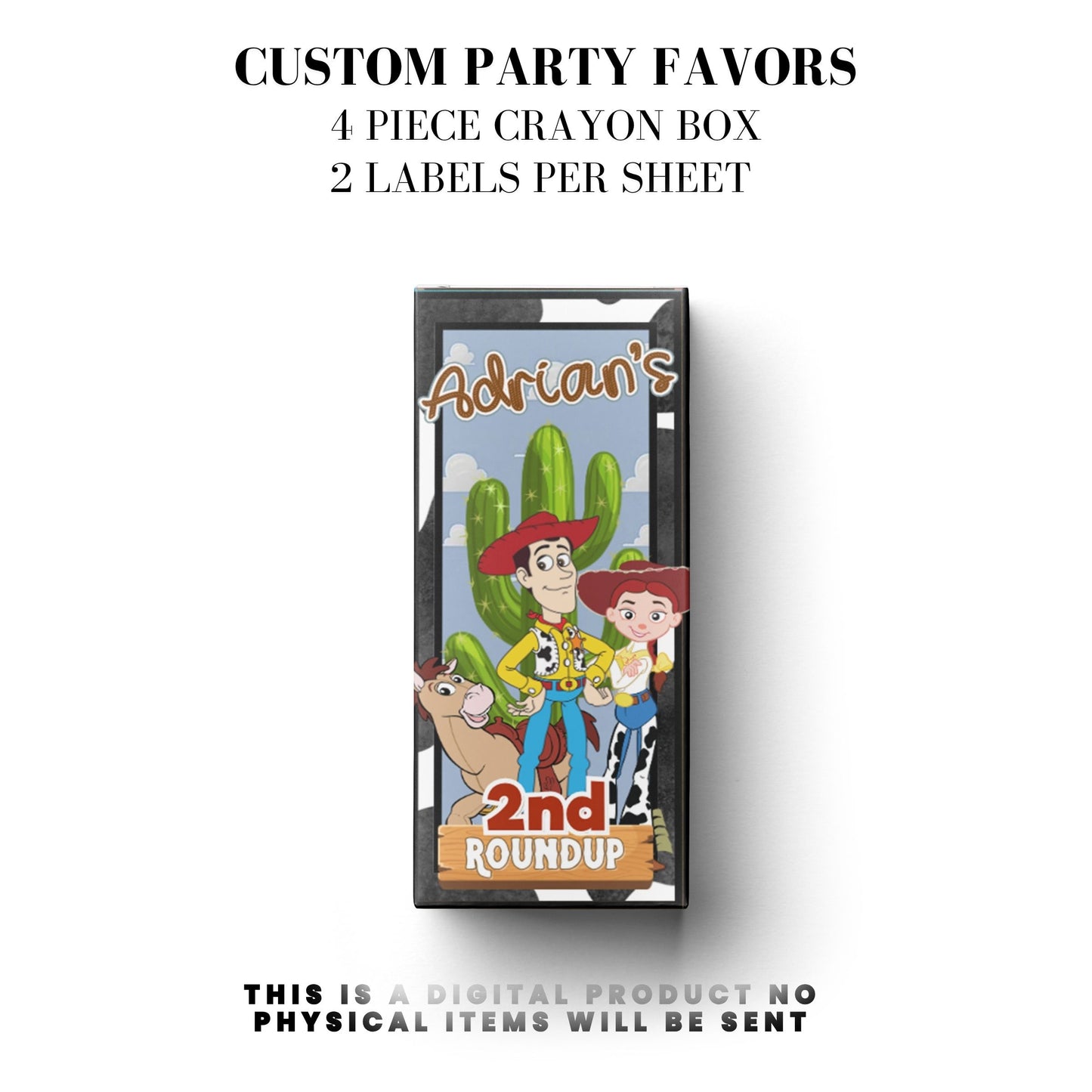 Toy Cowboy Roundup Digital Party Favor DFY