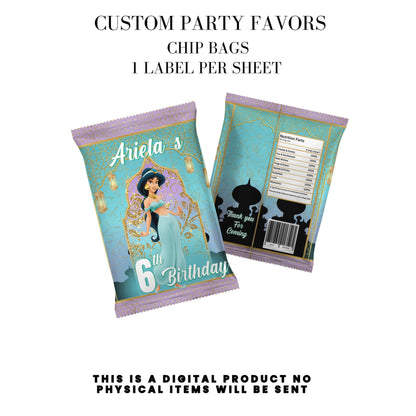 Princess Jasmine Birthday Party Favors DFY