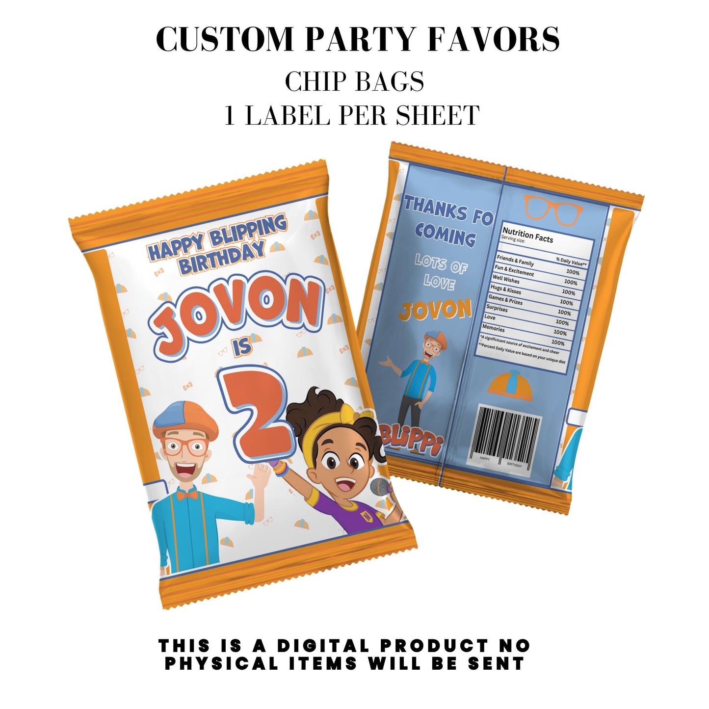 Blippi Birthday Party Printables DFY