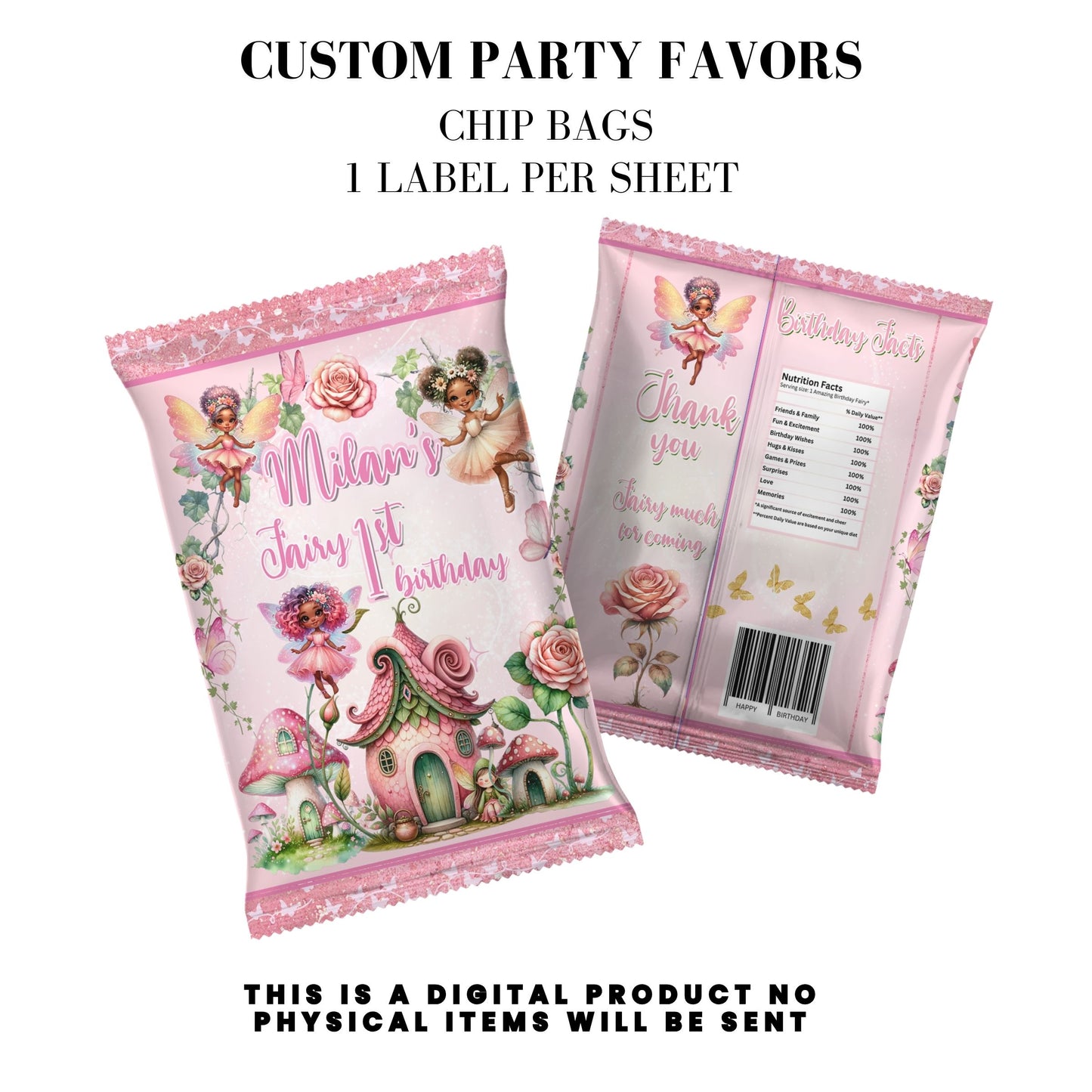 Pink Fairy Garden Birthday Party Favors DFY