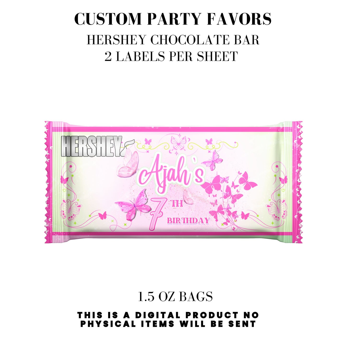 Butterfly Sparkle Pink Birthday Party Favors DFY