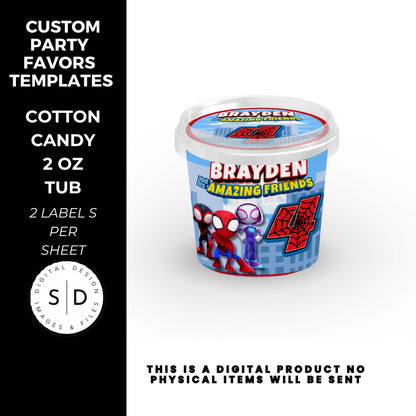 Spidey & Friends Birthday Party Favors DFY