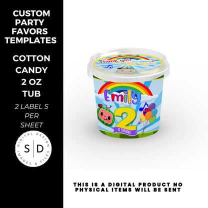 Rainbow Melon Birthday Party Favor Bundle DFY