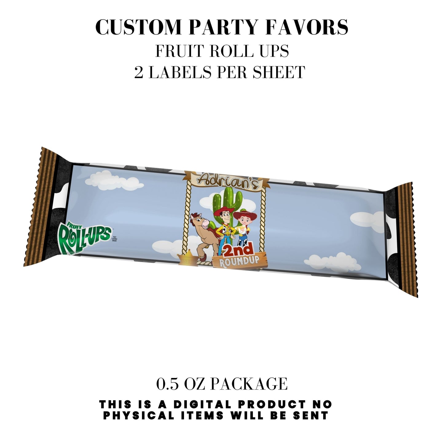 Toy Cowboy Roundup Digital Party Favor DFY