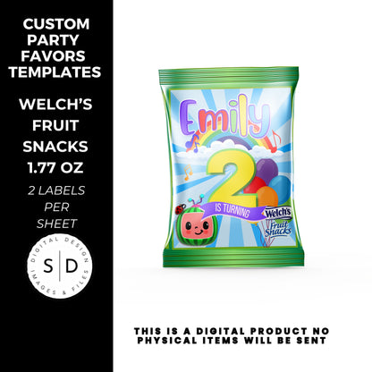 Rainbow Melon Birthday Party Favor Bundle DFY