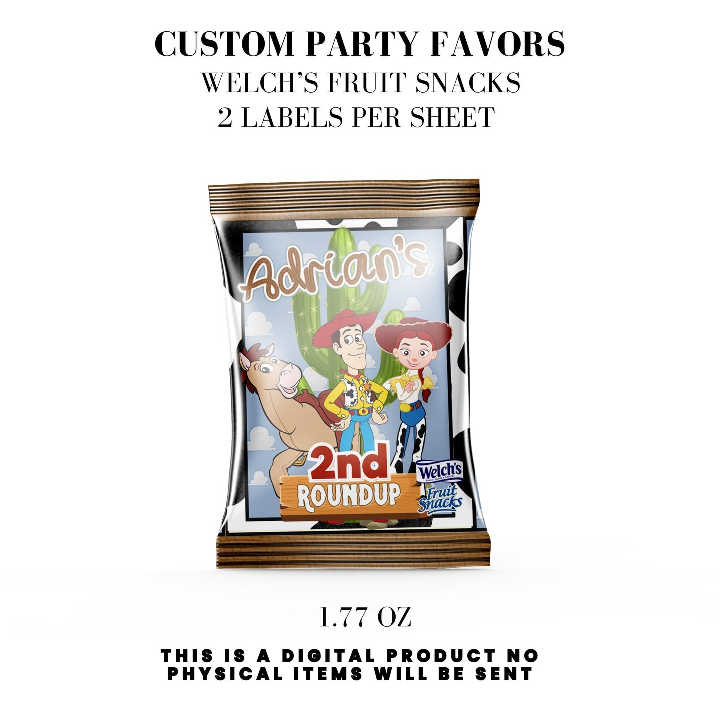 Toy Cowboy Roundup Digital Party Favor DFY