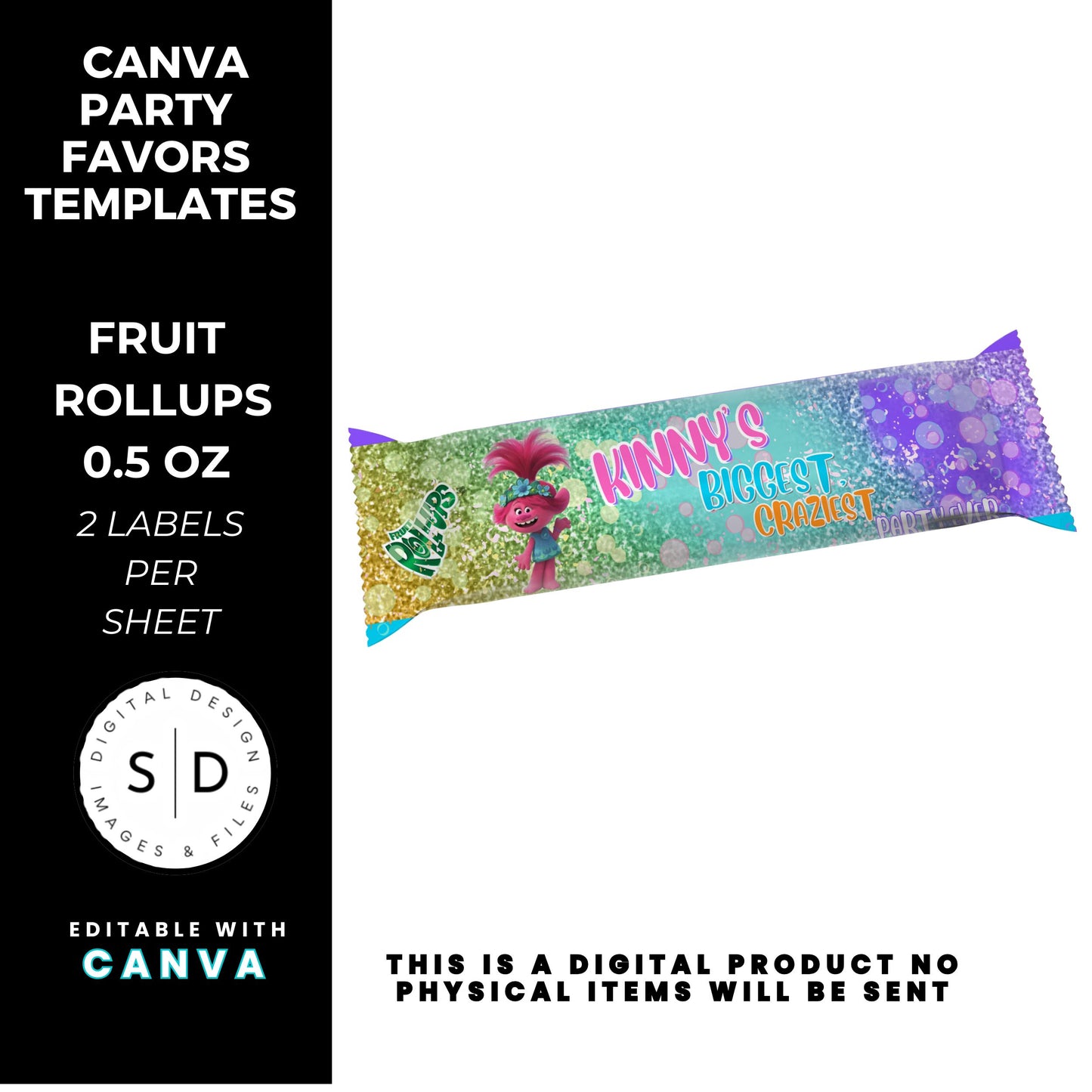 Trolls Craziest Party Favor Templates Bundle