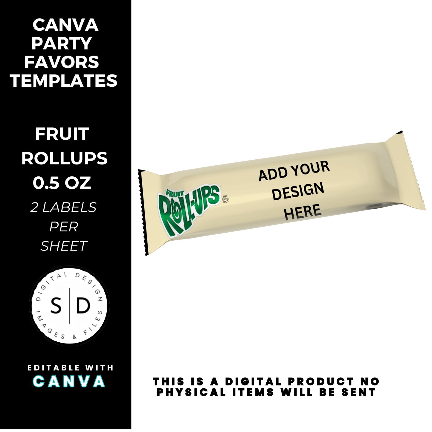 Customizable Canva Template for Fruit Roll-Ups