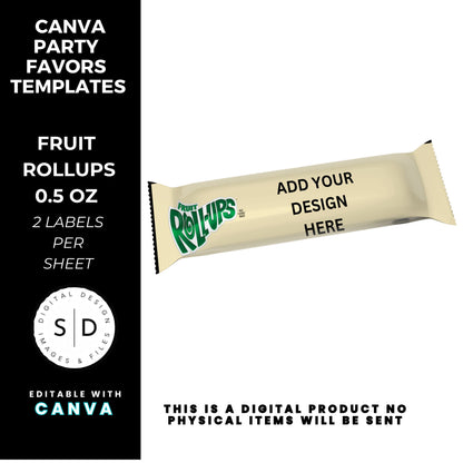 Customizable Canva Template for Fruit Roll-Ups