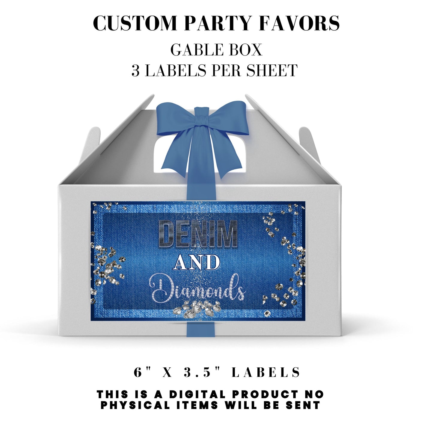 Denim & Diamonds Party Printable Favor Designs DFY