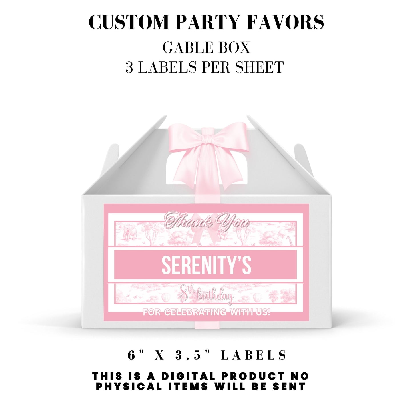 Toile du Jouy Safari Party Printable Favor Designs DFY