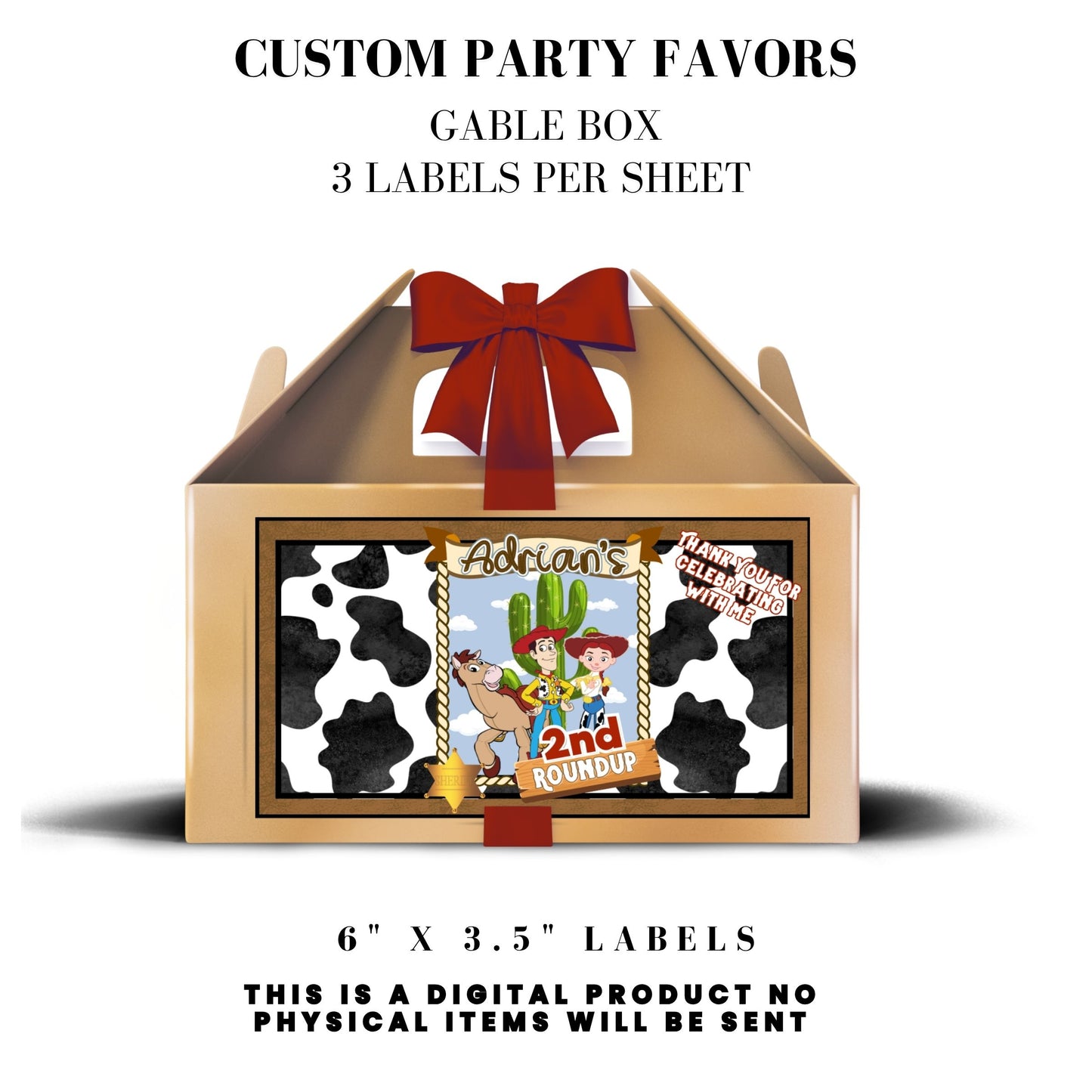 Toy Cowboy Roundup Digital Party Favor DFY