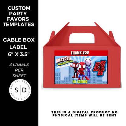 Spidey & Friends Birthday Party Favors DFY
