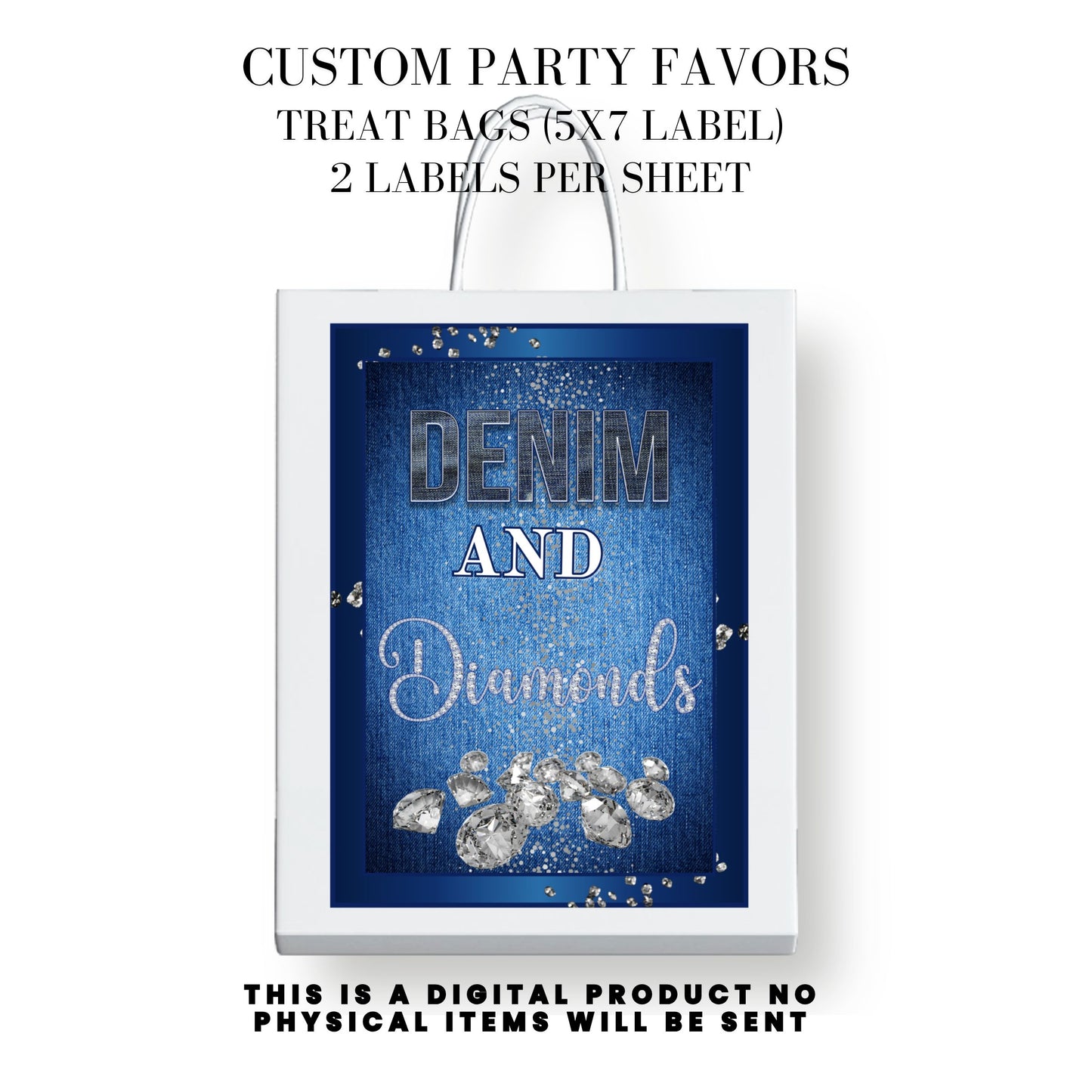 Denim & Diamonds Party Printable Favor Designs DFY