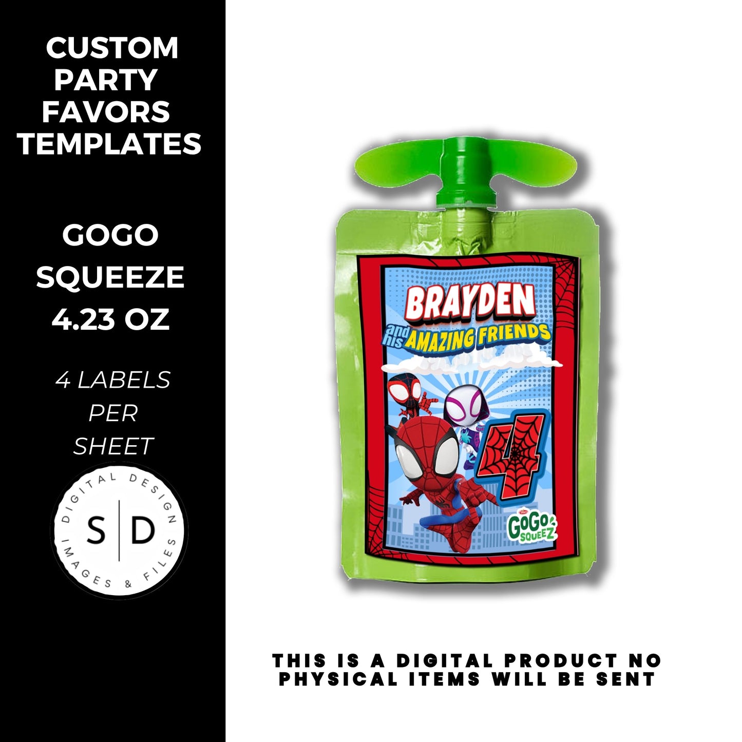 Spidey & Friends Birthday Party Favors DFY
