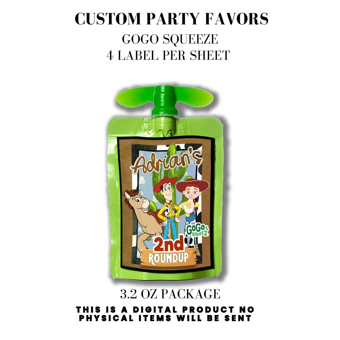 Toy Cowboy Roundup Digital Party Favor DFY
