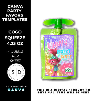 Trolls Craziest Party Favor Templates Bundle