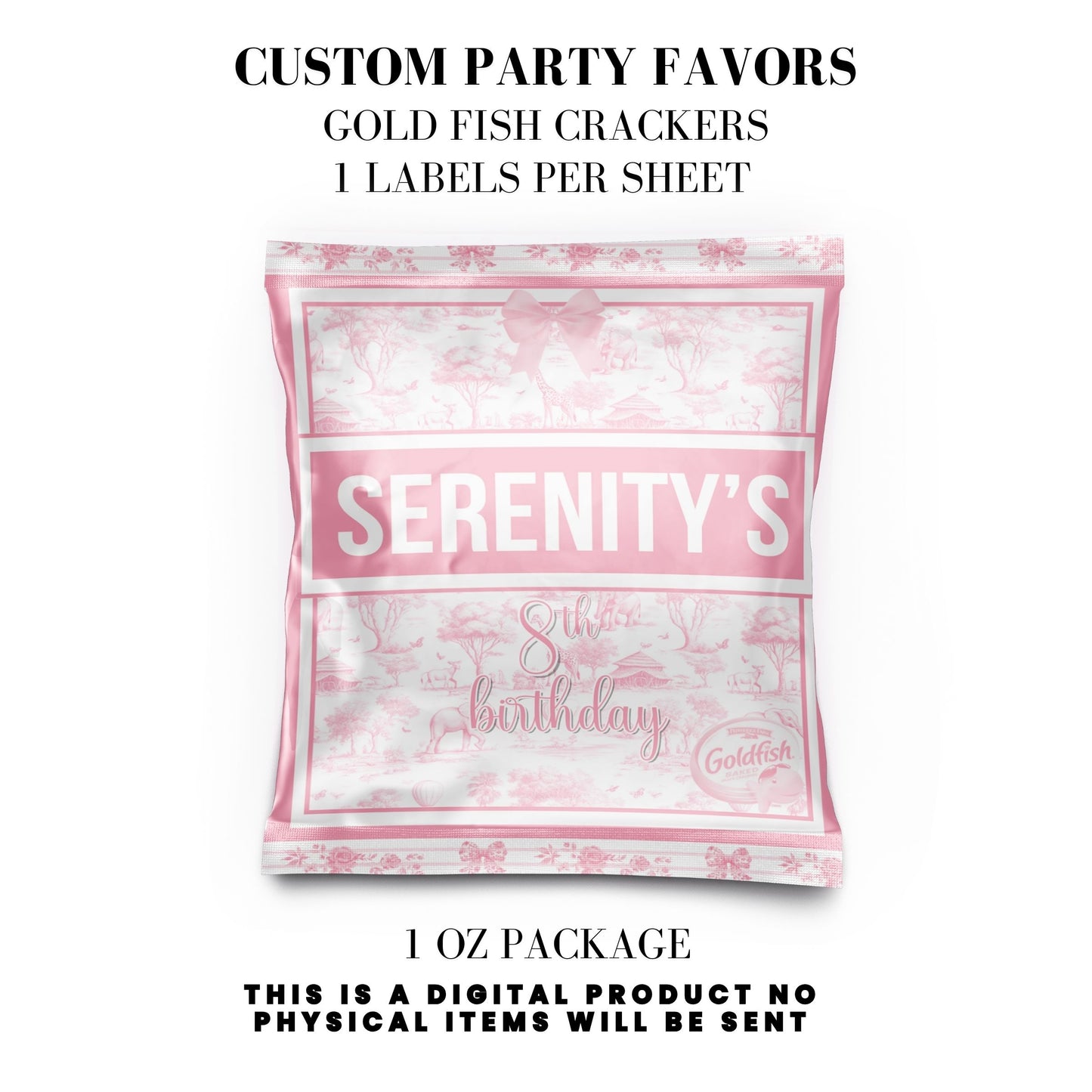 Toile du Jouy Safari Party Printable Favor Designs DFY