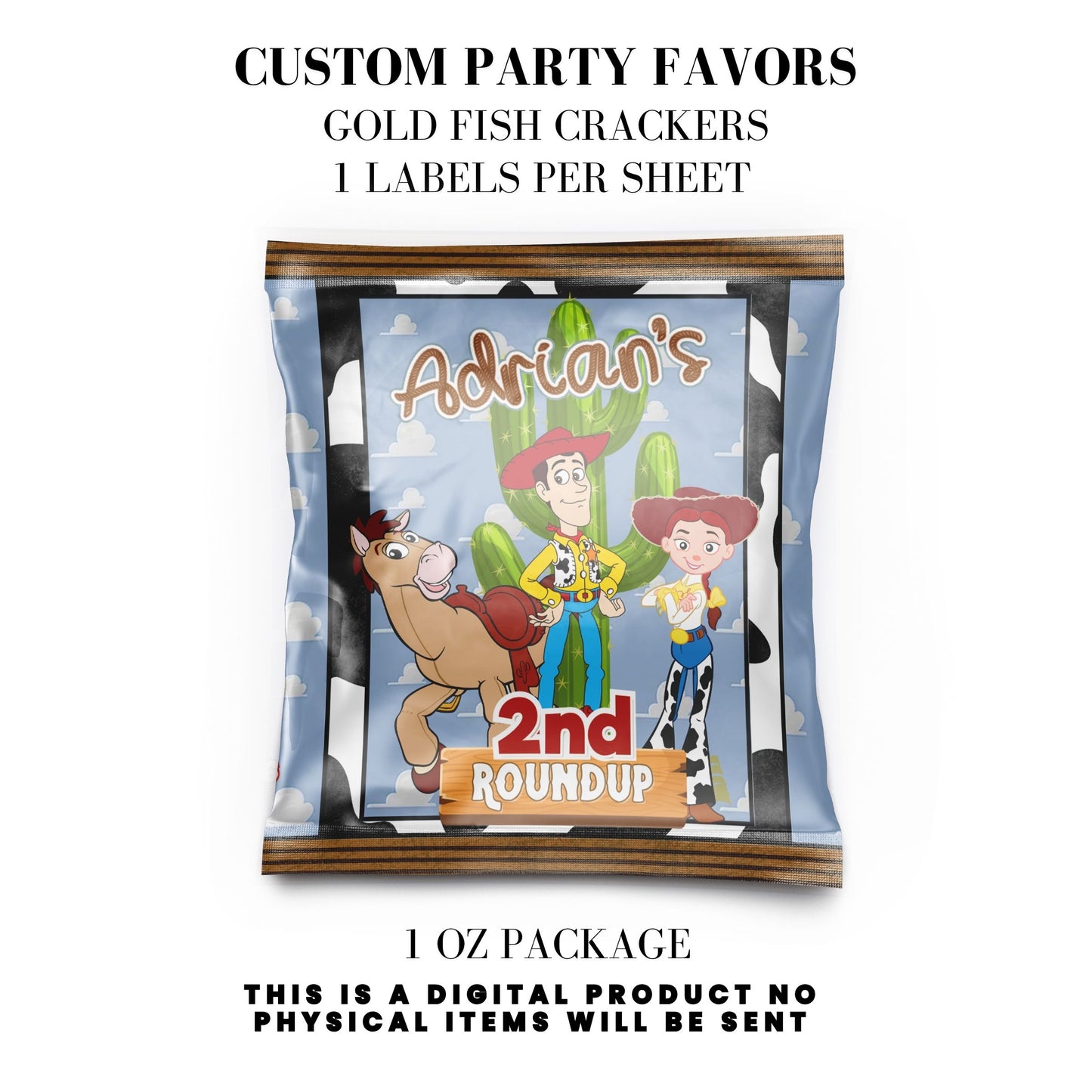 Toy Cowboy Roundup Digital Party Favor DFY