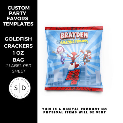Spidey & Friends Birthday Party Favors DFY